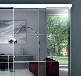 раздвижные стеклянные двери в ванную комнату - вариант 4