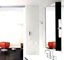 раздвижные стеклянные двери в ванную комнату - вариант 3