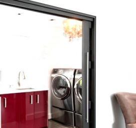 раздвижные стеклянные двери в ванную комнату - вариант 2