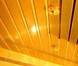 реечный потолок хромированный - тип 1