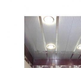 реечный потолок металлик серебристый - вариант 1