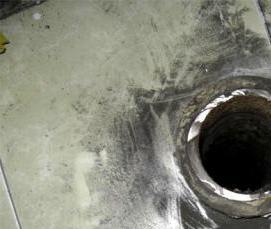 ремонт чугунной трубы канализации - вариант 2