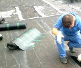 ремонт кровли битумом - модель 1