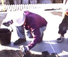 ремонт кровли битумом - модель 2