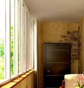 ремонт лоджии в квартире - модель 1