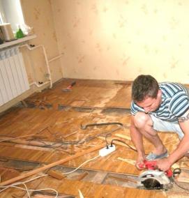 ремонт старого пола в квартире - модель 4
