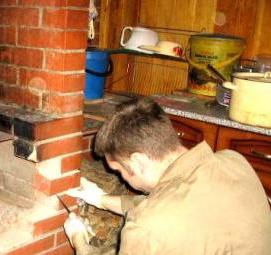 ремонт трубы печи - модель 3