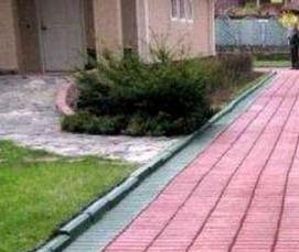 резиновая тротуарная плитка для дорожек - модель 4