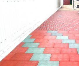 резиновая тротуарная плитка для дорожек - модель 2