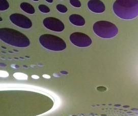 резной натяжной потолок с подсветкой - модель 2