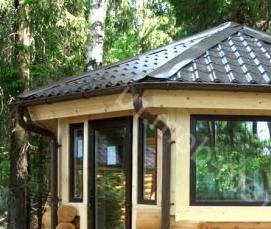 рубленные беседки для дачи - вариант 1