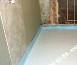 рулонная гидроизоляция ванной комнаты - вариант 1