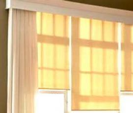 рулонные шторы зеленого цвета - модель 1