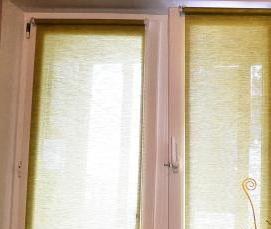 рулонные шторы зеленого цвета - модель 3