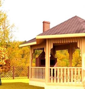 садовые беседки для дачи - модель 1