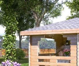 садовые беседки из бруса - модель 3