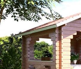 садовые беседки из бруса - модель 2