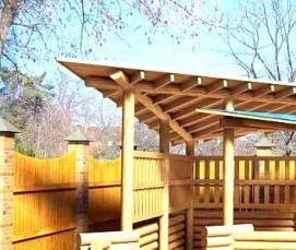 садовые беседки из кирпича - тип 2