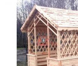 садовые прямоугольные беседки из дерева - тип 1