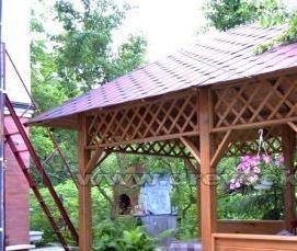 садовые прямоугольные беседки из дерева - тип 4