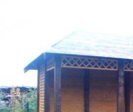 садовые прямоугольные беседки из дерева - тип 2