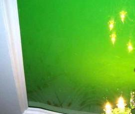 салатовый натяжной потолок - тип 3