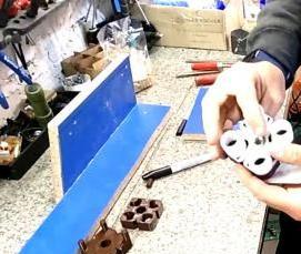 сборка мебели на шкантах - тип 3