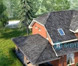 серая мягкая кровля - тип 1