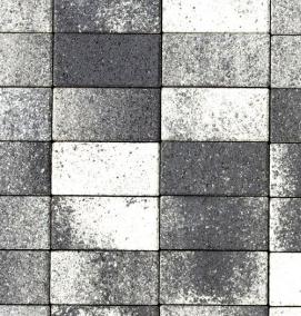 серо белая тротуарная плитка - модель 1
