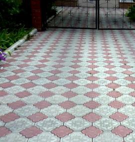 серо белая тротуарная плитка - модель 4