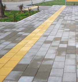 серо белая тротуарная плитка - модель 3