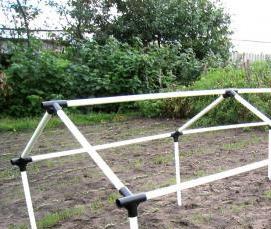 сферическая теплица из полипропиленовых труб - тип 2