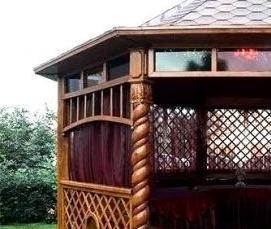 шестигранная беседка из металла - модель 2