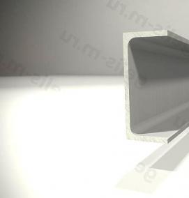 швеллер алюминиевый п-образный - модель 3