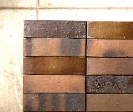 синий клинкерный кирпич - модель 2