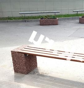 скамейка с вазонами - тип 3