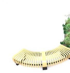 скамейка с вазонами - тип 2