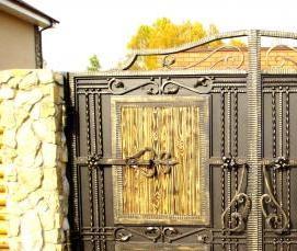 складные ворота для дачи - вариант 4