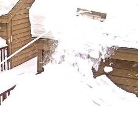 скребок для снега с крыш с тканью - тип 2