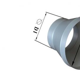 соединитель эксцентриковый круглого воздуховода - тип 2