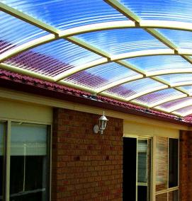 сотовый поликарбонат на крышу - вариант 1