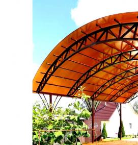 сотовый поликарбонат на крышу - вариант 4