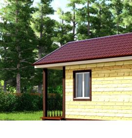 сруб бани 4х6 м - вариант 1