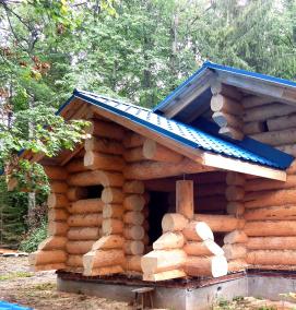 сруб бани 4х6 м из бревна - модель 4