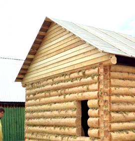 сруб бани 4х6 м из бревна - модель 3