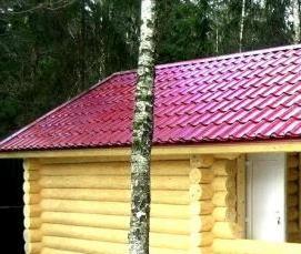 сруб бани 6х8 м из бревна - вариант 1