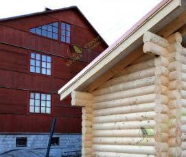 сруб бани 6х8 м из бревна - вариант 2