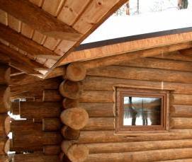 сруб бани из кругляка - вариант 3