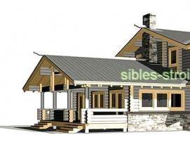 сруб дома из лиственницы - тип 3