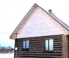 сруб из цельного бревна - тип 1